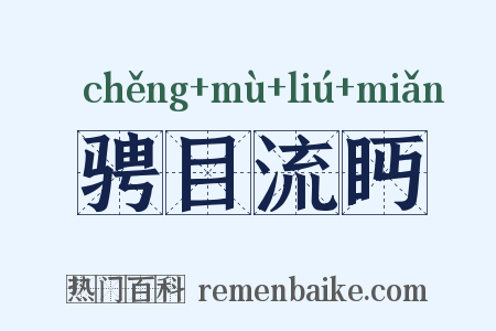 骋目流眄是什么意思的图片